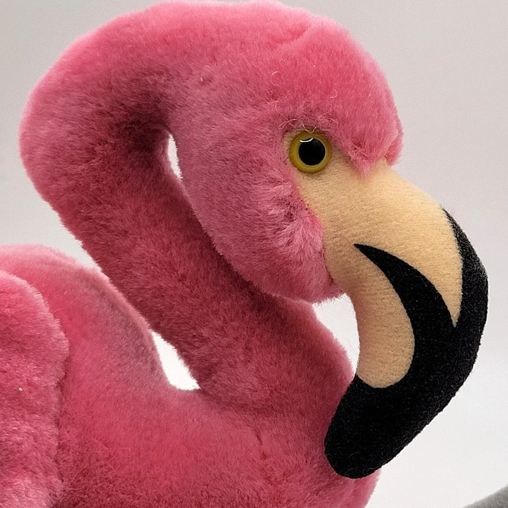 Vintage Flamingo Brand Flamingo Plush 11" Pink Stuffed Animal Long Legs - Picture 3 of 9